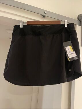 Hind Black Athletic Skort with Built-In Shorts